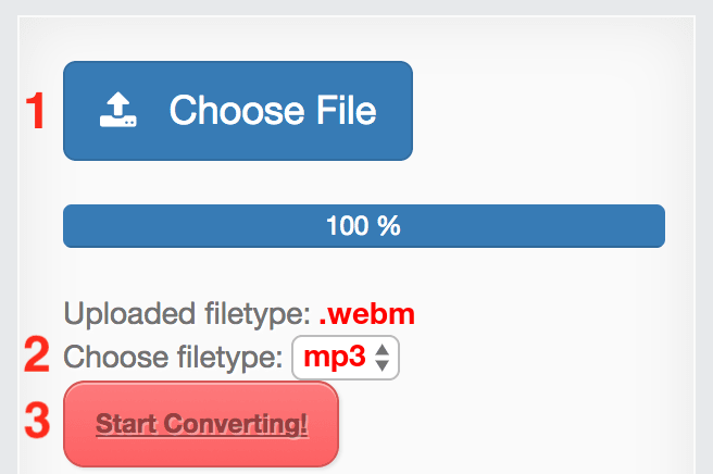How to convert WEBM files online to MP3